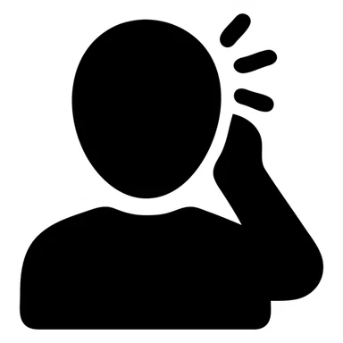 A person with ear pain sticker