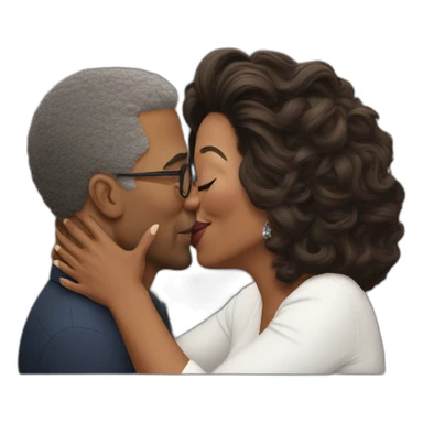 oprah kissing oprah sticker