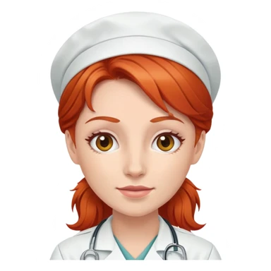 Une infirmière rousse sticker