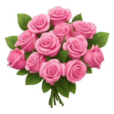Pink rose bouquet sticker