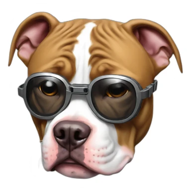 Pitbull-óculos-cyberpunk sticker