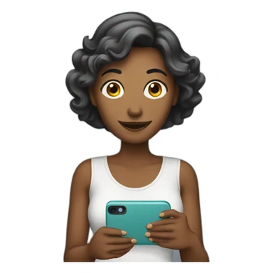 women with smartphone sticker