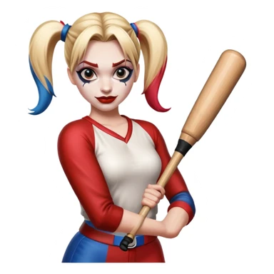Harley Quinn with a baseball bat sticker