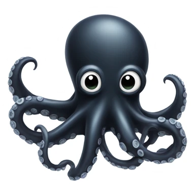 A black octopus  sticker