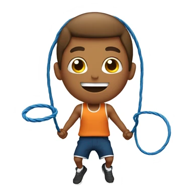 Guy jump roping sticker