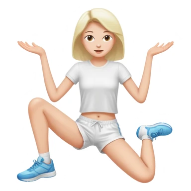 Naked woman spreading her legs apart  sticker