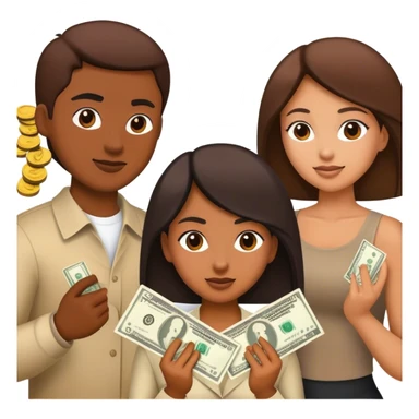 group splitting money sticker