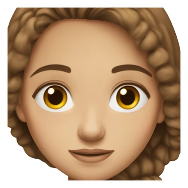 brown hair girl hazel eyes sticker