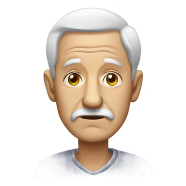 Old man with a lazy eye sticker