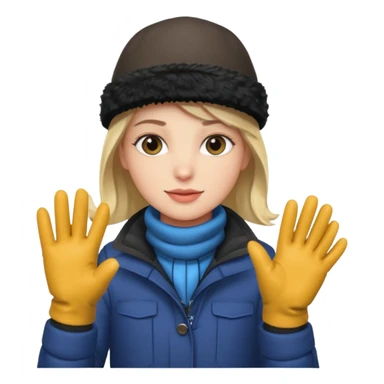 fotographer with winter clothes sticker