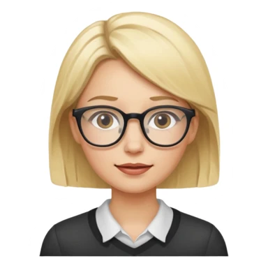 Emotional blonde with glasses sticker