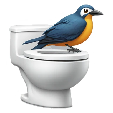 Bird Sitting On A Toilet sticker