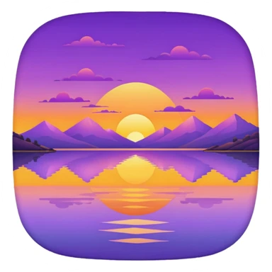 lakeside sunset horizon sticker