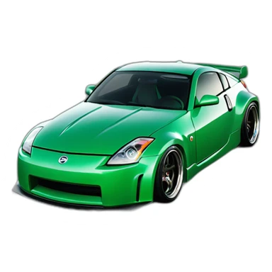 350z drift tuning green sticker