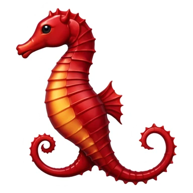 dark red seahorse sticker