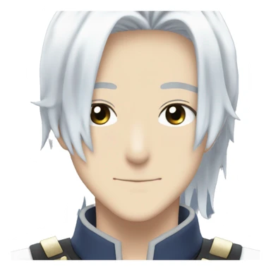 nagi seishiro from blue lock white hair,grey eyes sticker