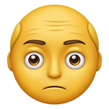 confused face, yellow emoji face sticker