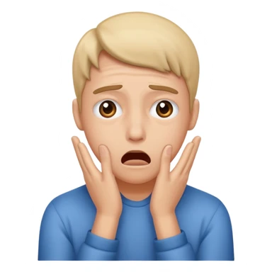 Embarrassed shock sticker