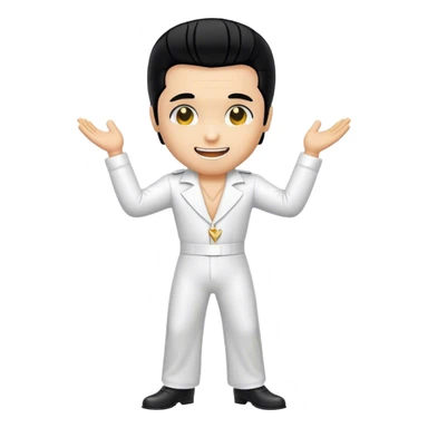 a smiley face that looks like Elvis sticker