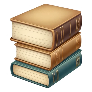 Stack of books with beige gradient colors sticker