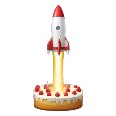 "herisson" cake riding a rocket sticker