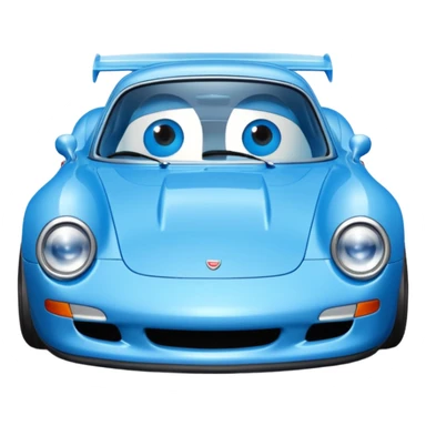 blue carrera from cars movie sticker