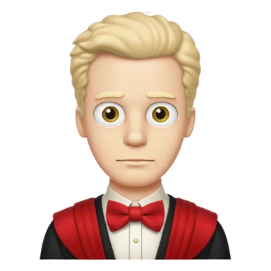 simpson guy, wearing Roman royal ancient custome, red bow tie sticker