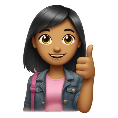 Cute girly thumbs up sticker