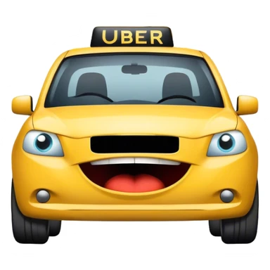 logo of uber being scared, screaming before car crash sticker