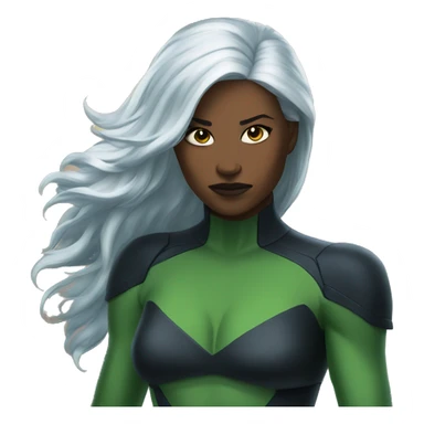 X-men storm green hair sticker