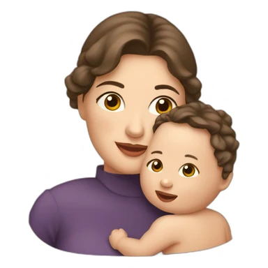 Femme française et son bébé sticker