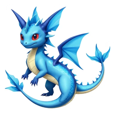 Salandit-Vaporeon-Salamence-hybrid-fusion (full body) sticker
