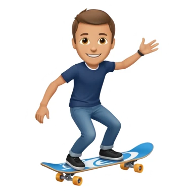 macron riding skate board sticker