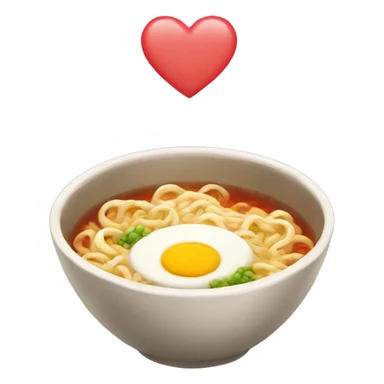 Ramen cup heart sticker
