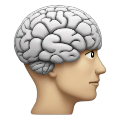 thinking man's brain sticker