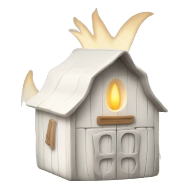 White barn vanilla candle  sticker