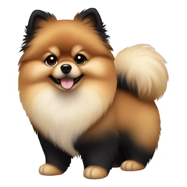 Teddy bear Pomeranian black and tan sticker