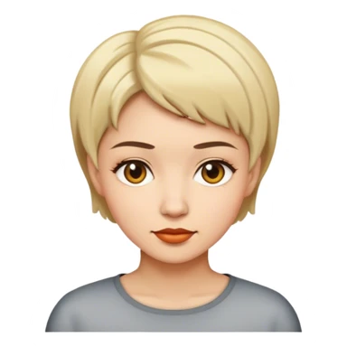 Esmer kısa saçlı sticker