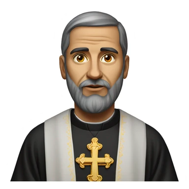 Eastern Orthodox Christian priest photorealistic serious sticker