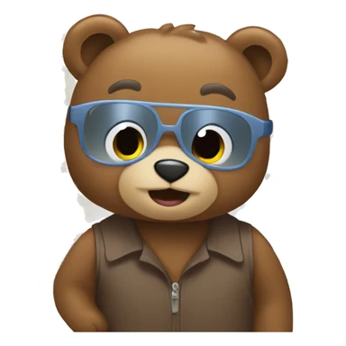 Cute bear grocery shopping  sticker