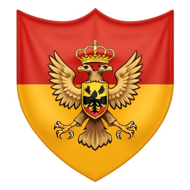 Bandera de españa con un águila marrón en el escudo sticker