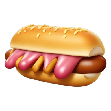 Hog eating a hotdog sticker