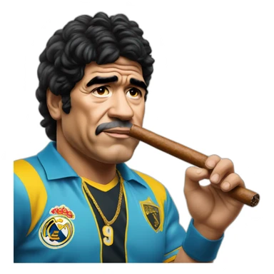 Maradona-with-a-cigar sticker