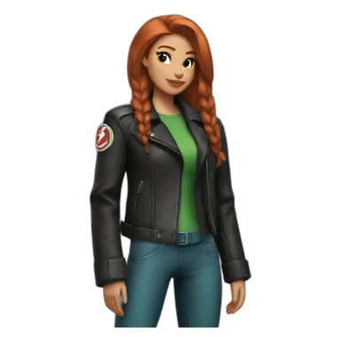 Kim possible leather jacket sticker