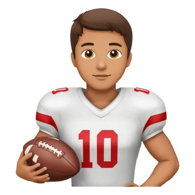 A guy playing football  sticker