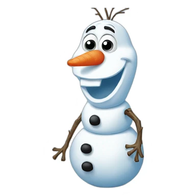 olaf snowman, frozen, sad face sticker
