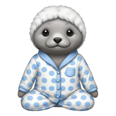 seal in pajamas  sticker