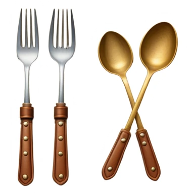 Closed cookbook with a fork and spoon symbol on the cover – collection of recipes sticker