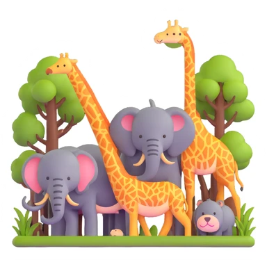 cute zoo animal exhibits sticker