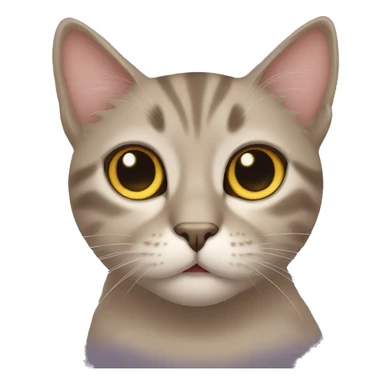 Cat with stars in its eyes sticker